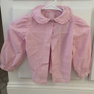 Little English Pink Checkered Blouse